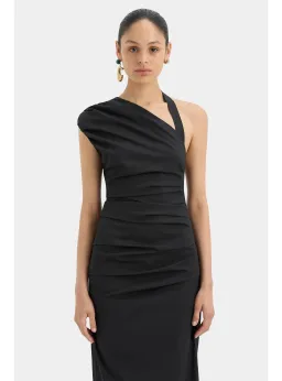 Sir the Label Giacomo Gathered Gown Black Size AU 6 for rent on The Volte - image 2