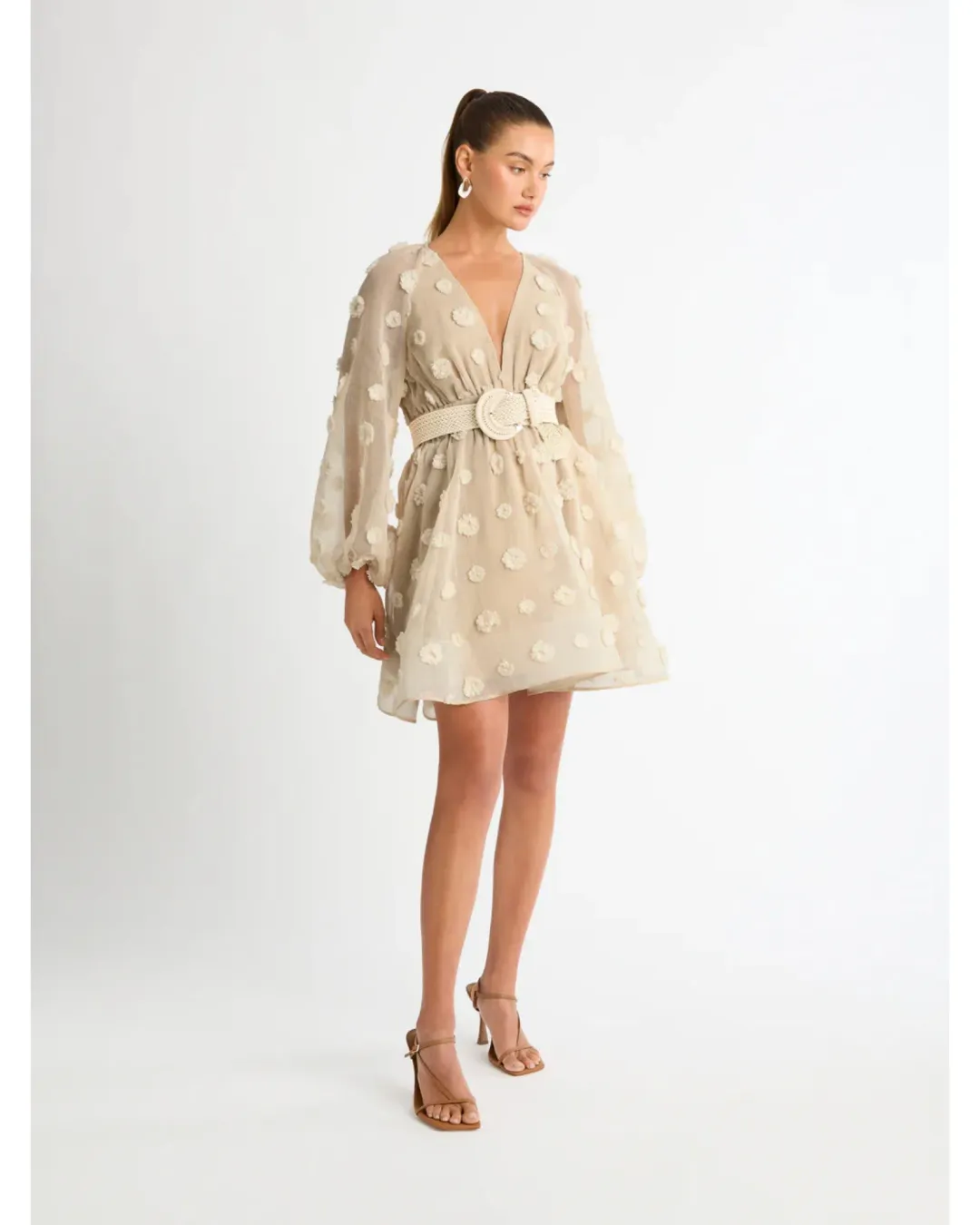 Sheike Taylor Dress in Beige Size AU 10 for rent on The Volte - main image