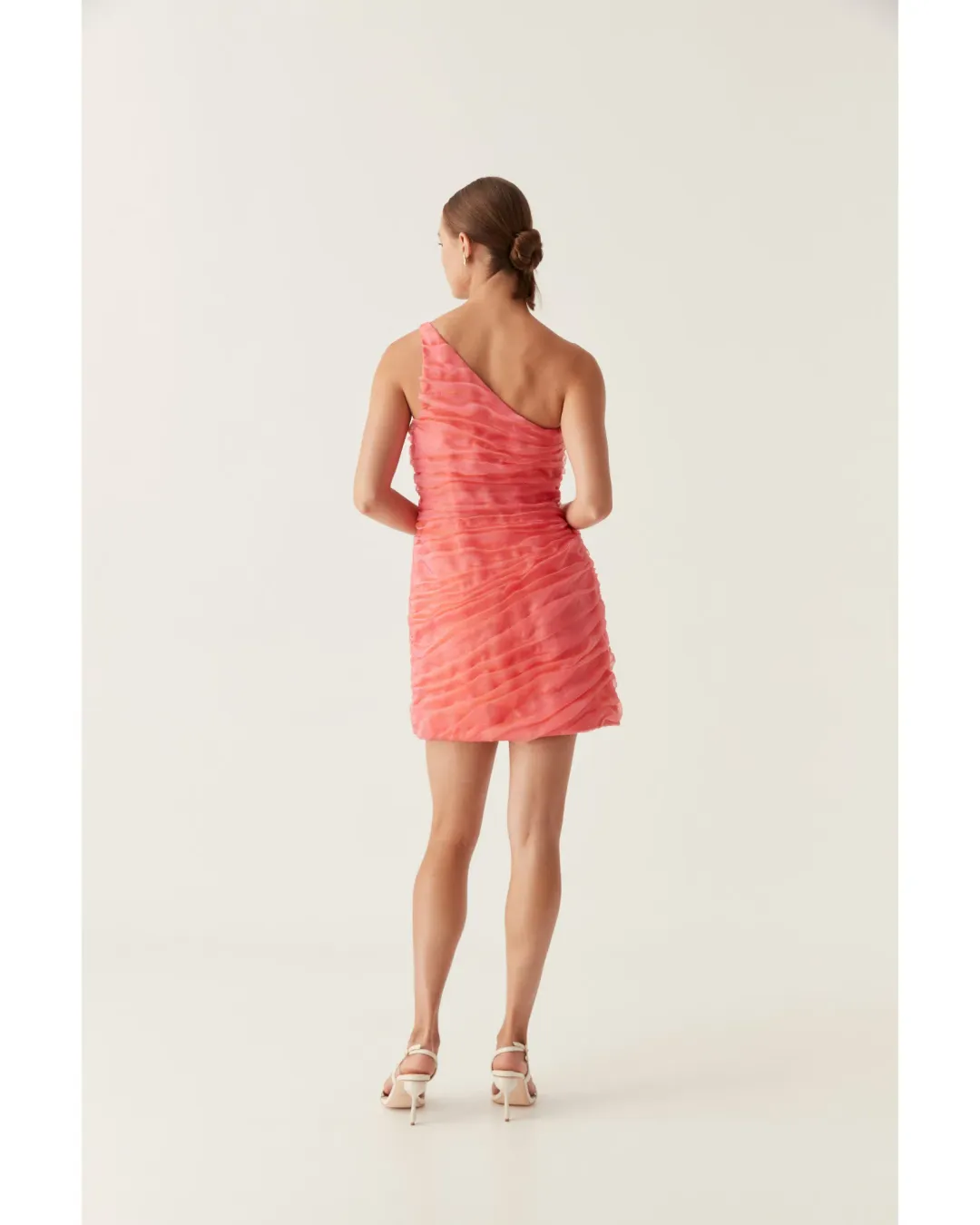 Aje Mercury Dress in Coral Size AU 10 for rent on The Volte - main image