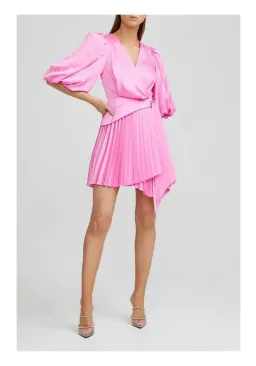Acler Harlem Mini Dress Hot Pink Size 12 for rent on The Volte - image 1