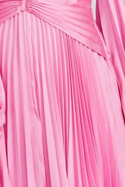 Acler Palms Pleat Dress Confetti Pink Size 8 for rent on The Volte - image 4