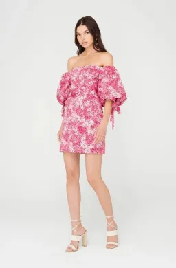 Sheike Ditsy Mini Dress Pink Floral Size 12 for rent on The Volte - image 1