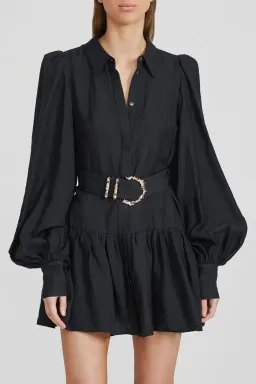 Acler Sherwood Mini Dress Black Size 10 for rent on The Volte - image 2