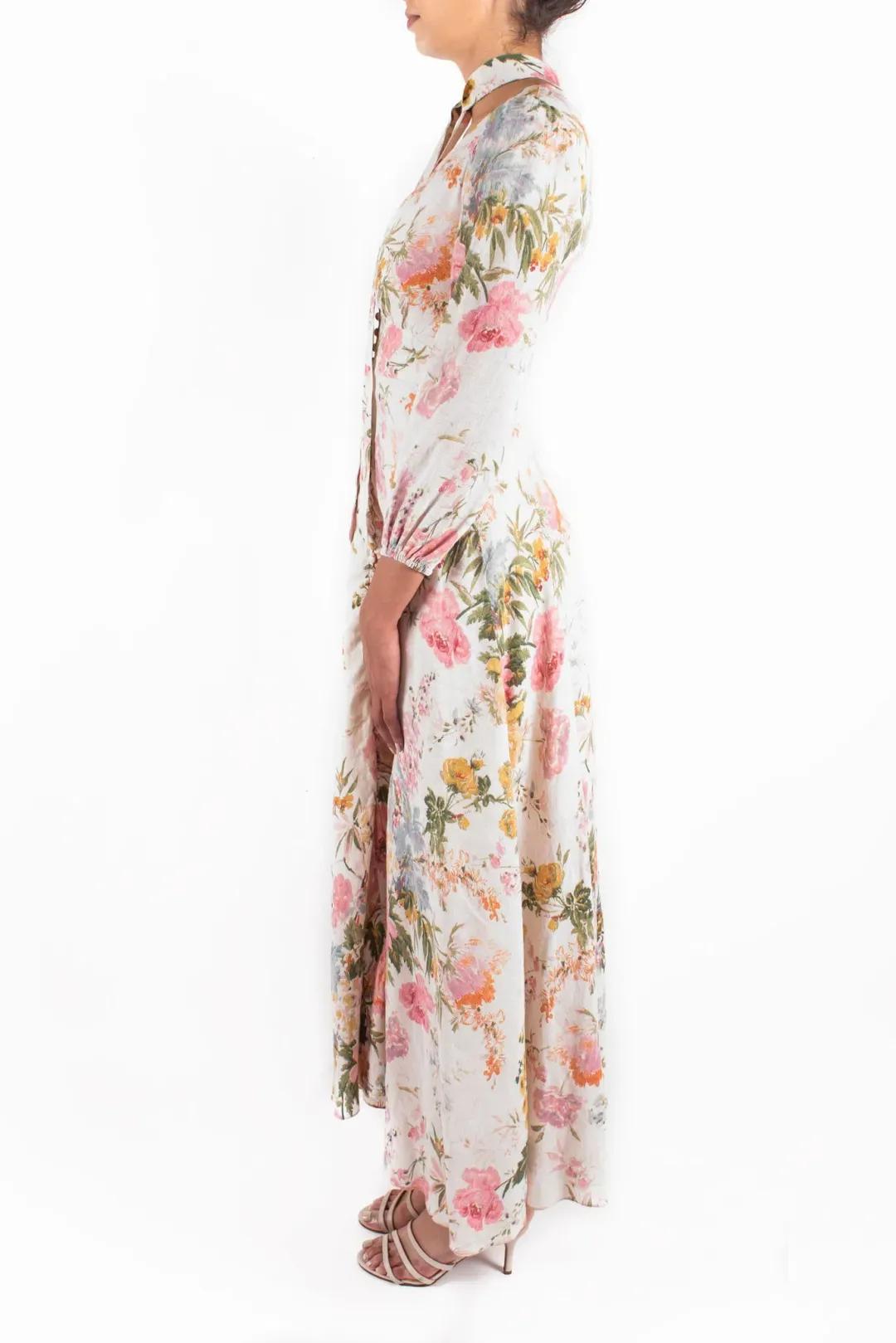 Zimmermann Heathers Plunge Long Dress Floral Size 0 / AU 8 for rent on The Volte - main image