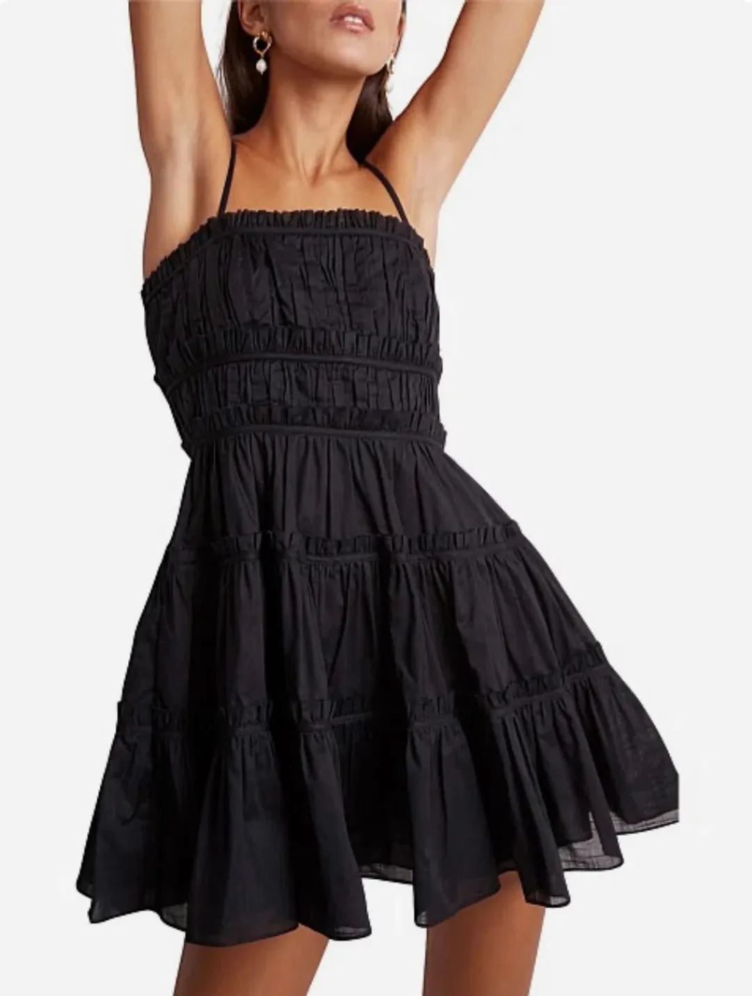 Aje Breathless Mini Dress Black Size 14 for rent on The Volte - main image