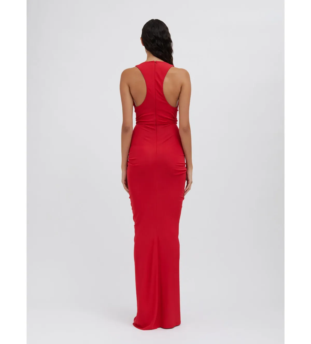 Christopher Esber Vivenda Drape Front Dress Watermelon Size 8 - Image 3