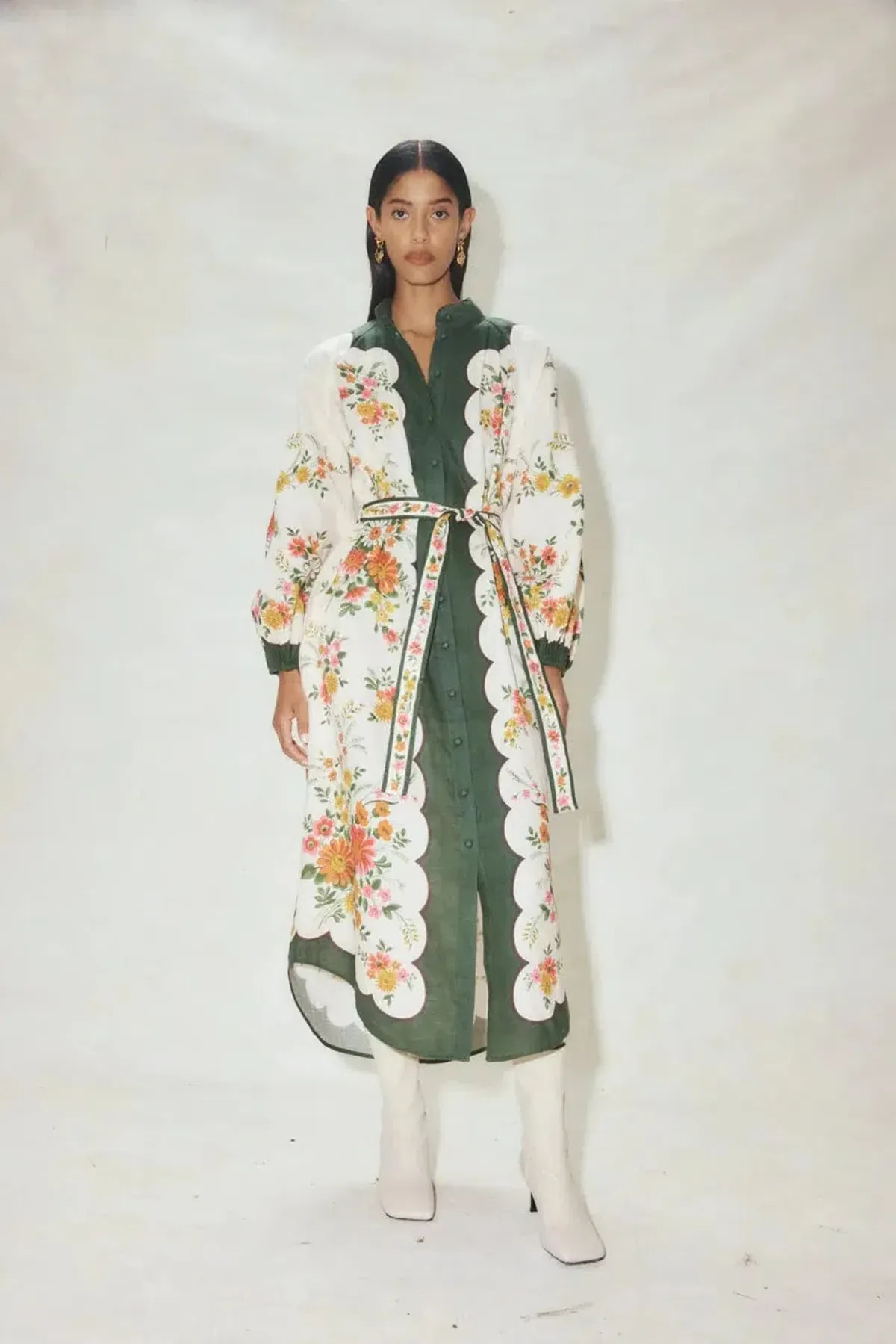Alemais Elisabetta Shirtdress Multi Print Size 12 - Image 1