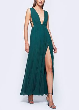 Fame & Partners Allegra Dress - Forest Green for rent on The Volte - image 3