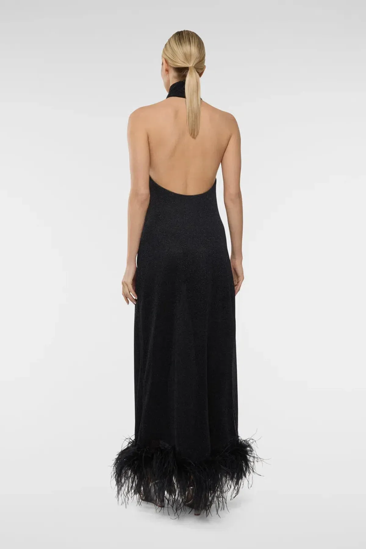 Oseree Lumiere Plumage Dress in Black Size M/ AU 8 - Image 2