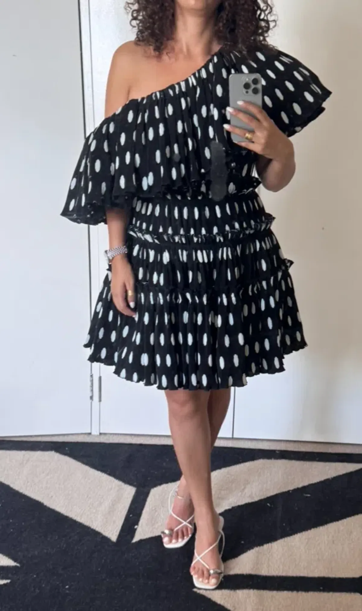 Sheike Carnival Mini Dress Black Polka Dot Size 10 for rent on The Volte - main image