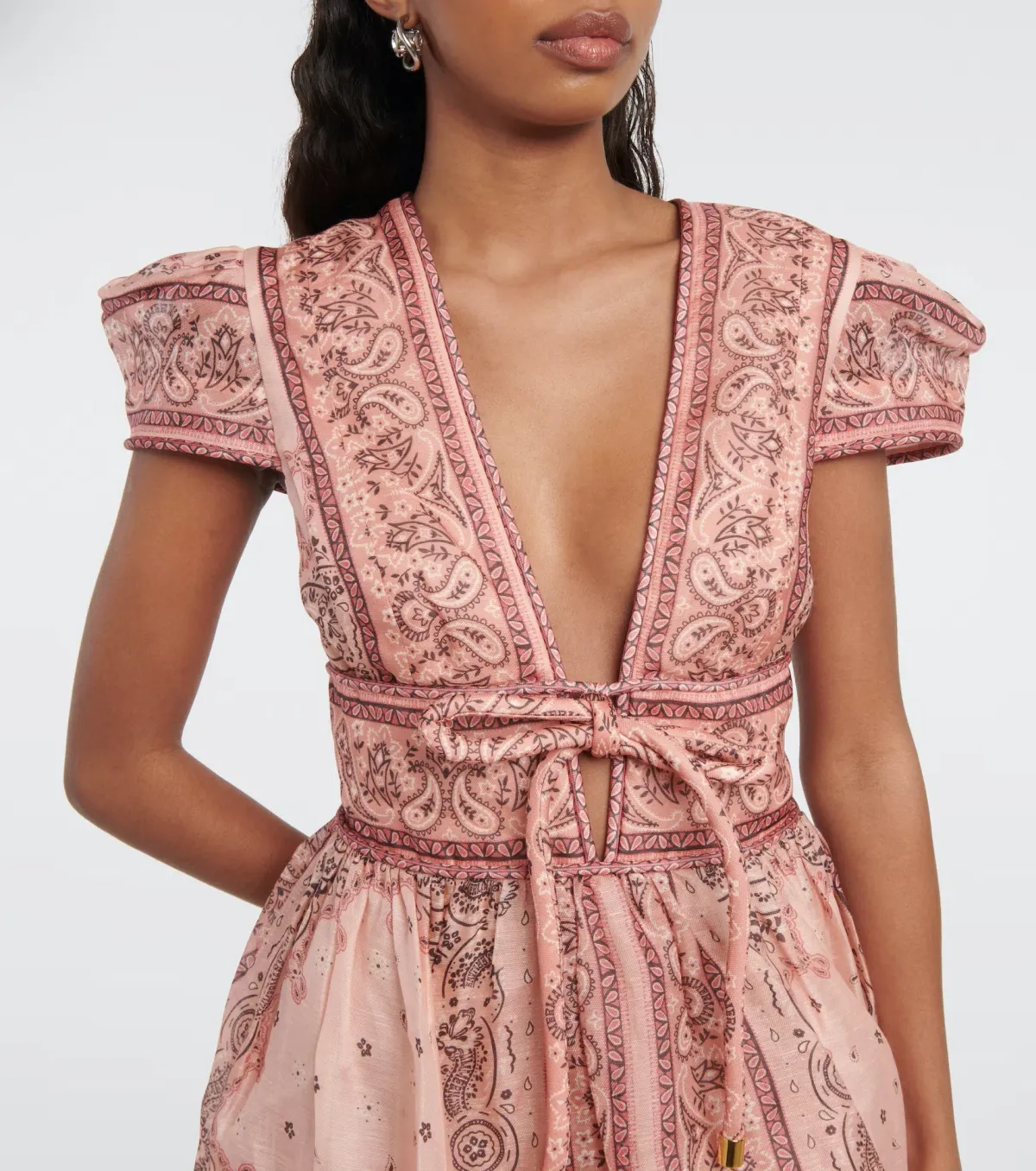 Zimmermann Matchmaker Structured Mini Dress in Pink Bandana Size 8 - Image 2