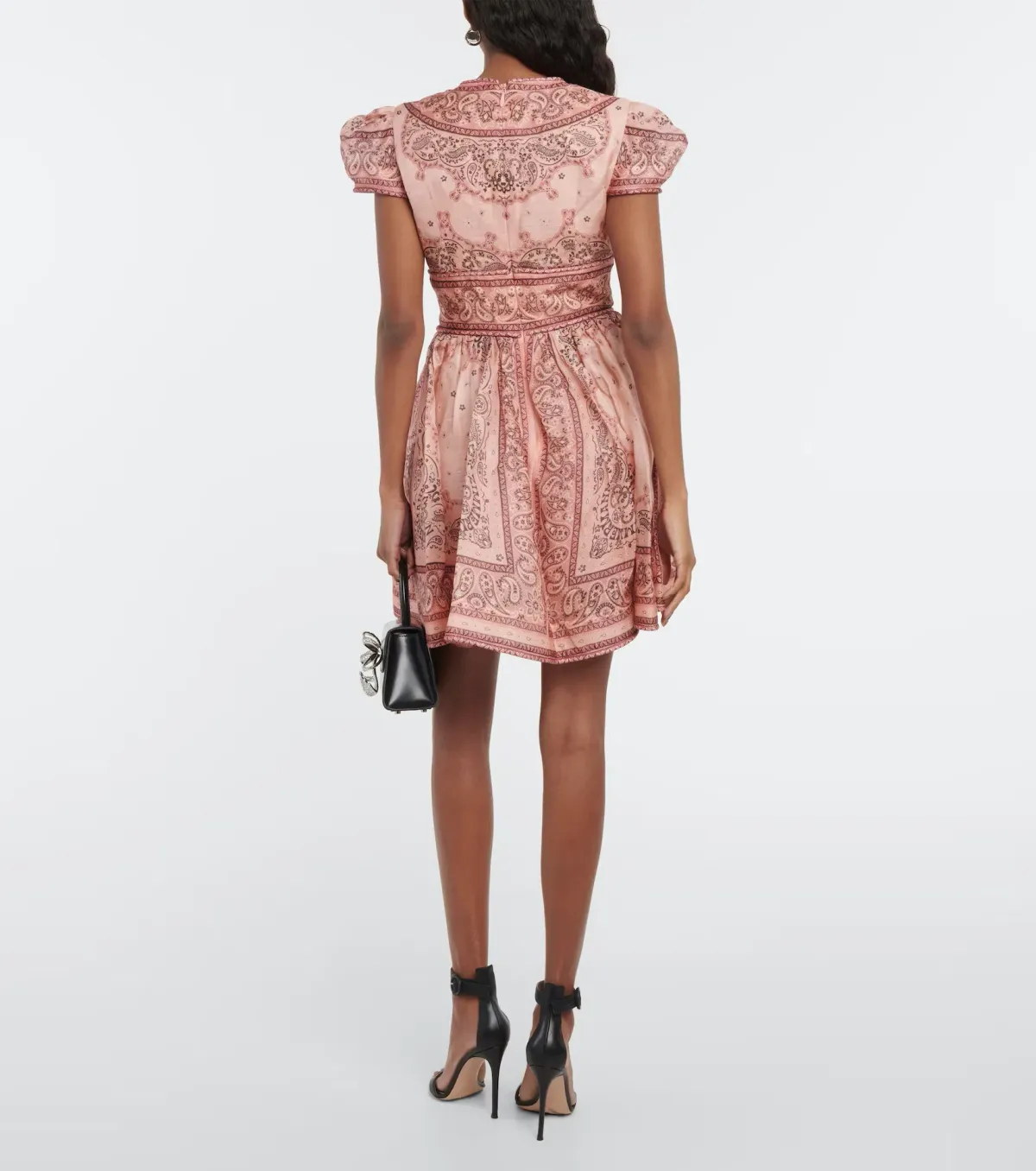 Zimmermann Matchmaker Structured Mini Dress in Pink Bandana Size 8 - Image 3