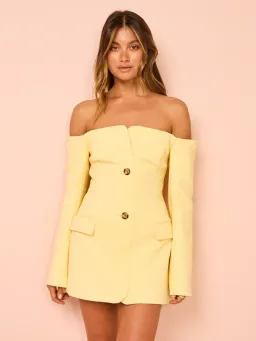 Sir the Label Sandrine Tailored Mini Dress Limone Size 1 (AU 8) for rent on The Volte - image 2
