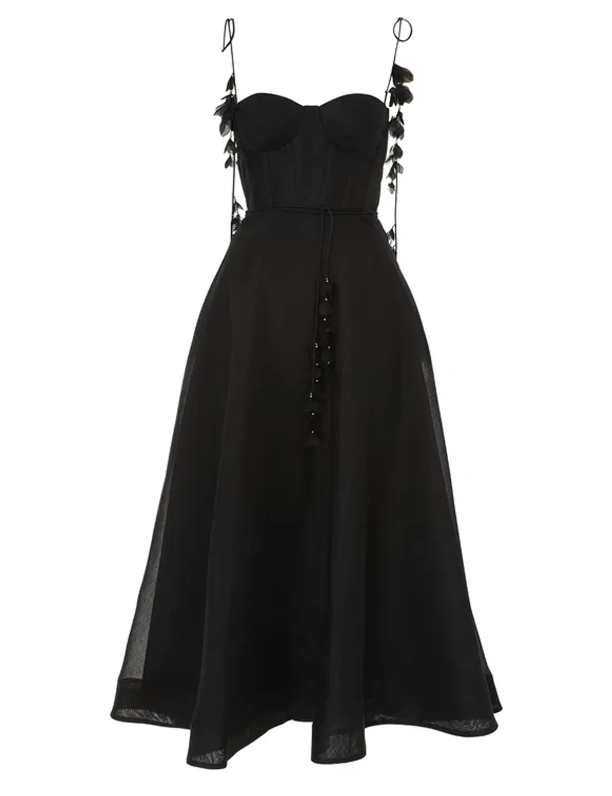 Zimmermann Natura Midi Corset Dress in Black Size 2 / AU 12 - Image 4