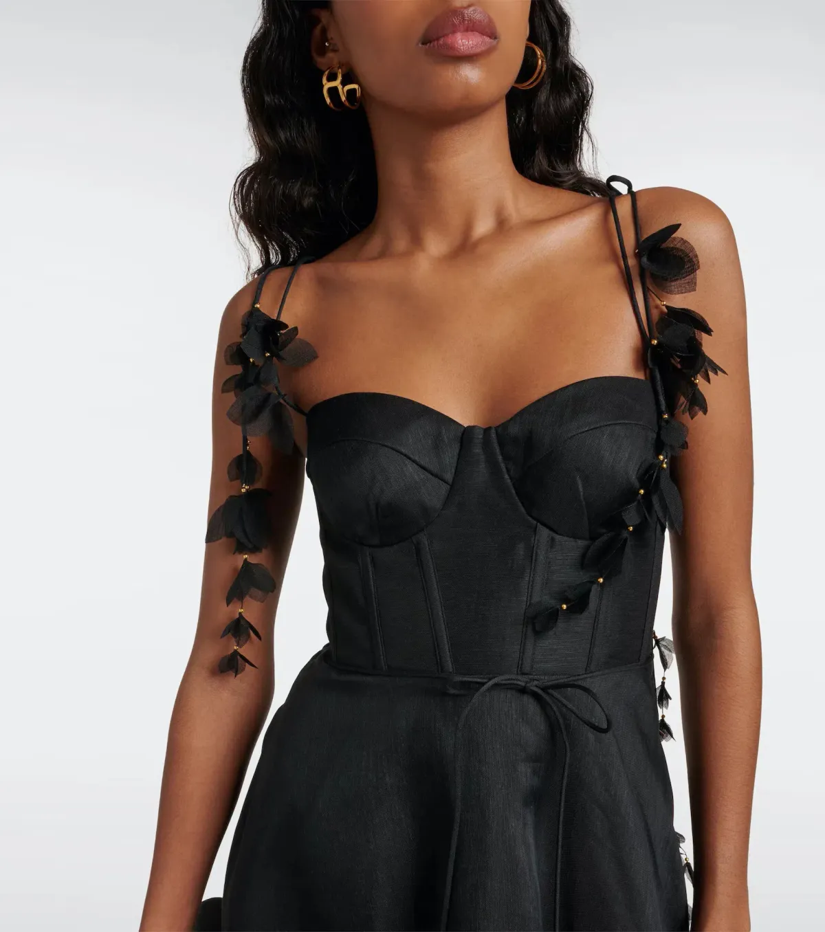 Zimmermann Natura Midi Corset Dress in Black Size 2 / AU 12 - Image 3