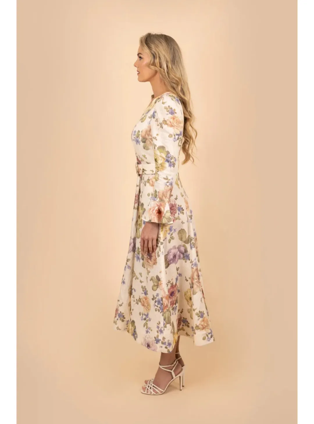 Zimmermann Luminosity Midi Dress Multi Floral Print Size 0P / AU 6 for rent on The Volte - main image