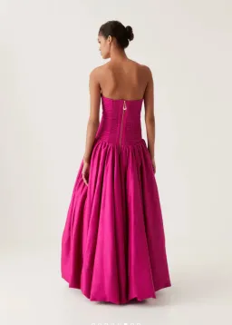 Aje Violette Bubble Hem Maxi Dress Deep Magenta Size AU 6 for rent on The Volte - image 4