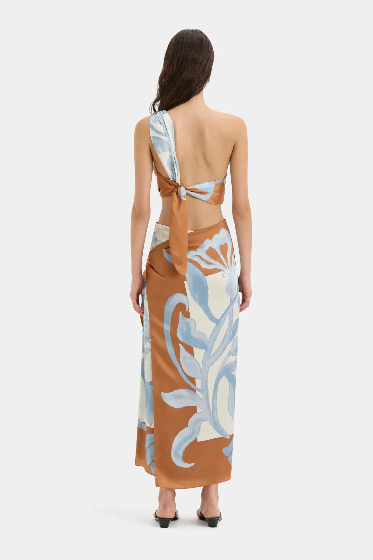 Sir The Label Sorrento Wrap Skirt And Scarf Top Set Sciapra Print Size 10 - Image 2