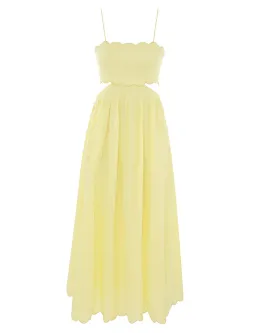 Zimmermann Halliday Scallop Midi Dress in Yellow Size 2 / AU 12 for rent on The Volte - image 3