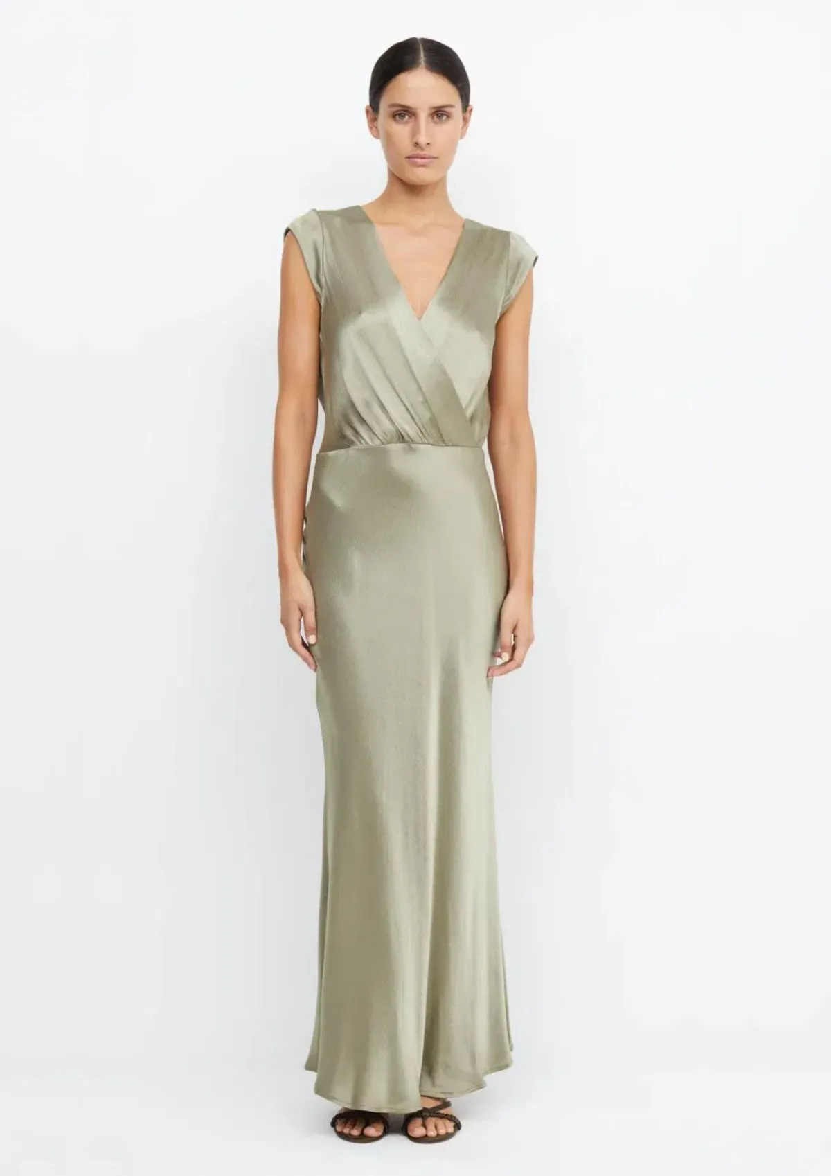 Bec & Bridge Moon Dance Maxi Dress Sage Size 12 for rent on The Volte - main image