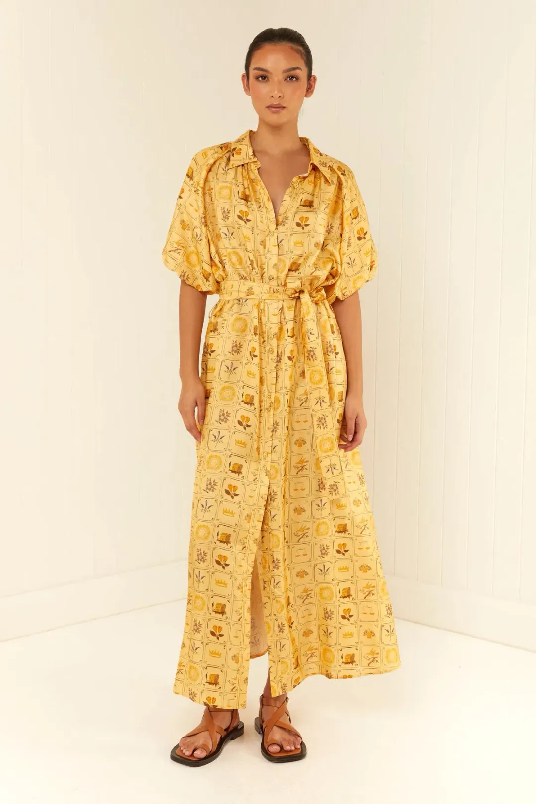 Palm Noosa Carla Dress In Amarilla Tile Size 14 for rent on The Volte - main image