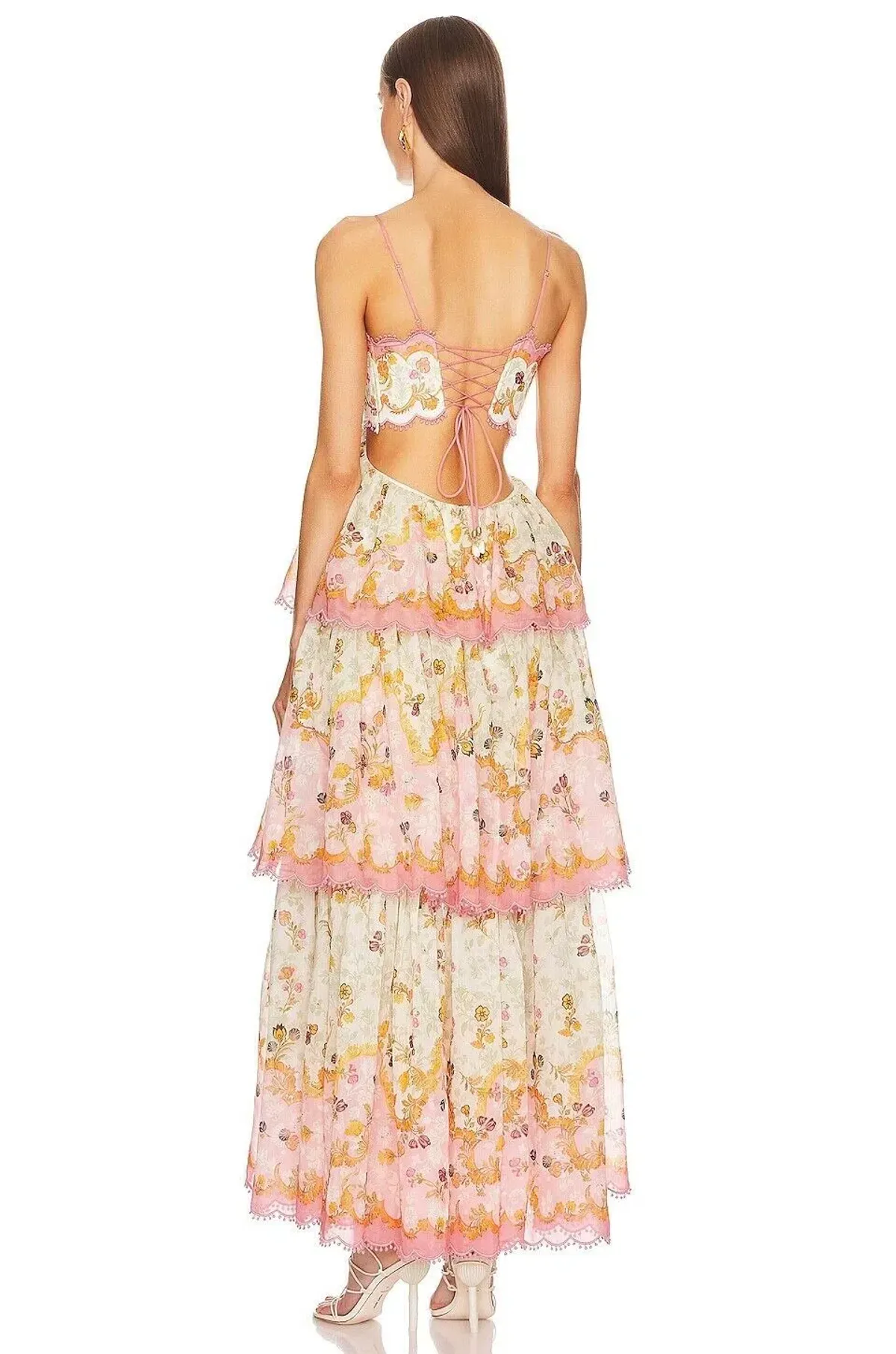Zimmermann Laurel Frill Midi Dress Floral Size 4 / AU 16 - Image 3