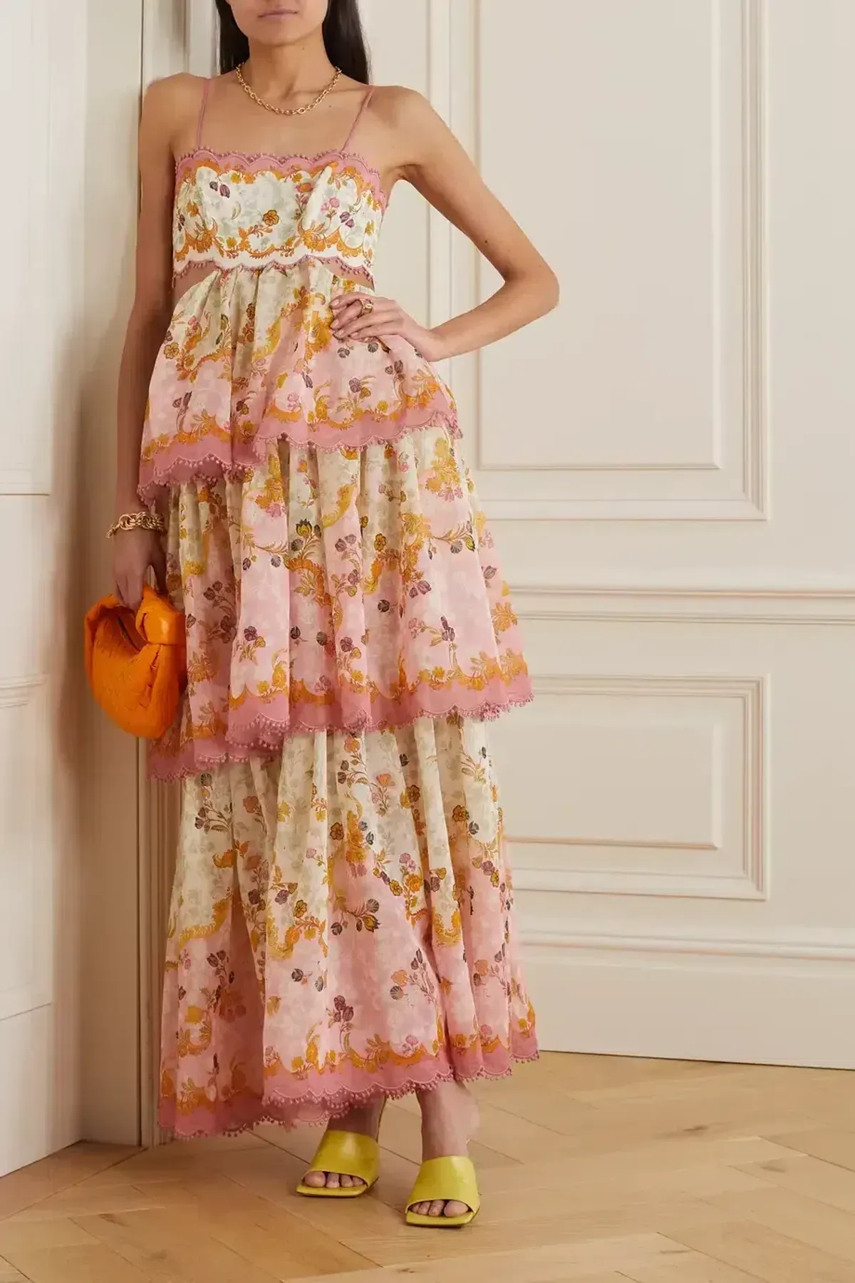 Zimmermann Laurel Frill Midi Dress Floral Size 4 / AU 16 - Image 5
