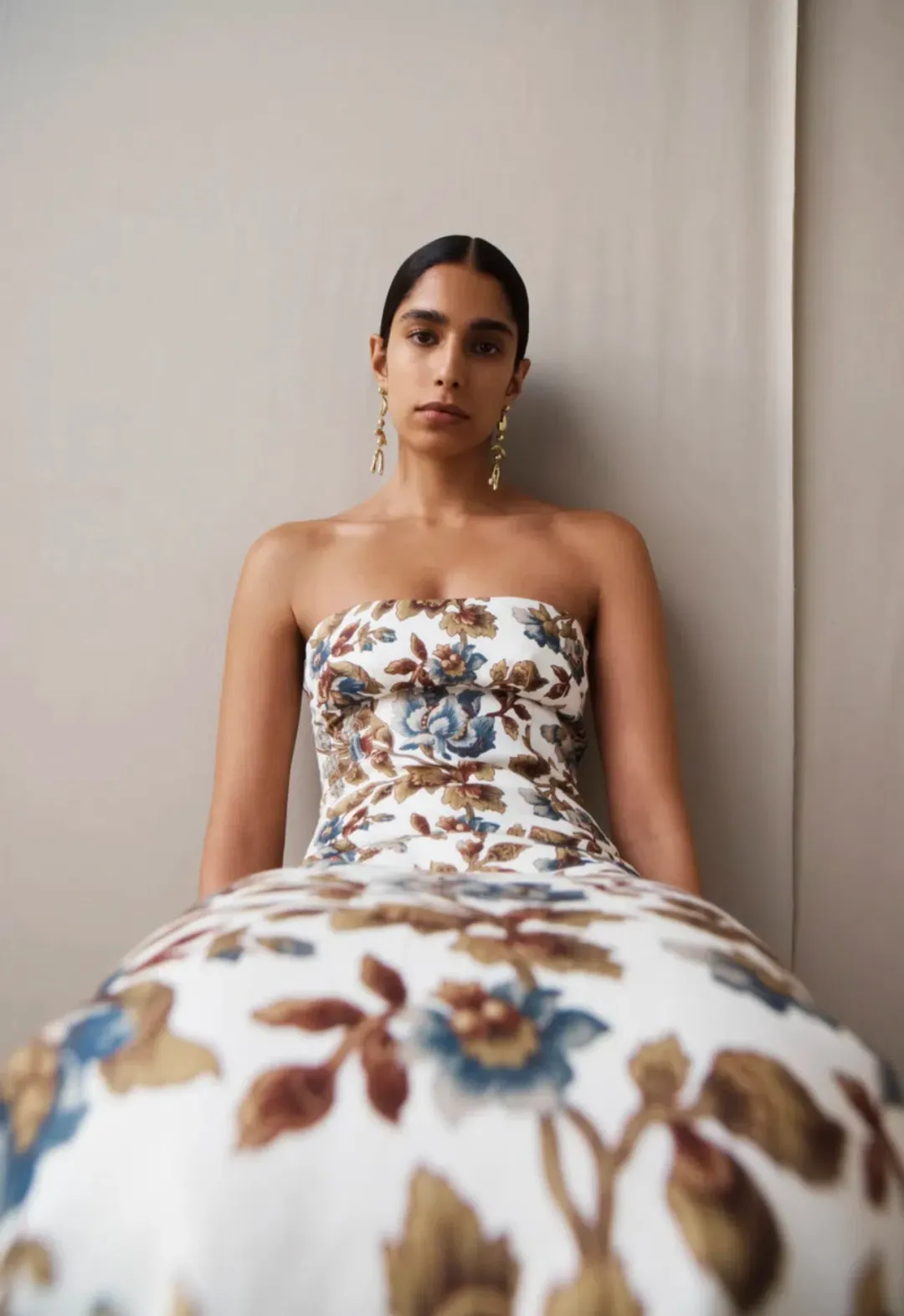 Sir the Label Eleanora Column Midi Dress Viola Floral Print SIze 0P / AU 6 Petite for rent on The Volte - main image