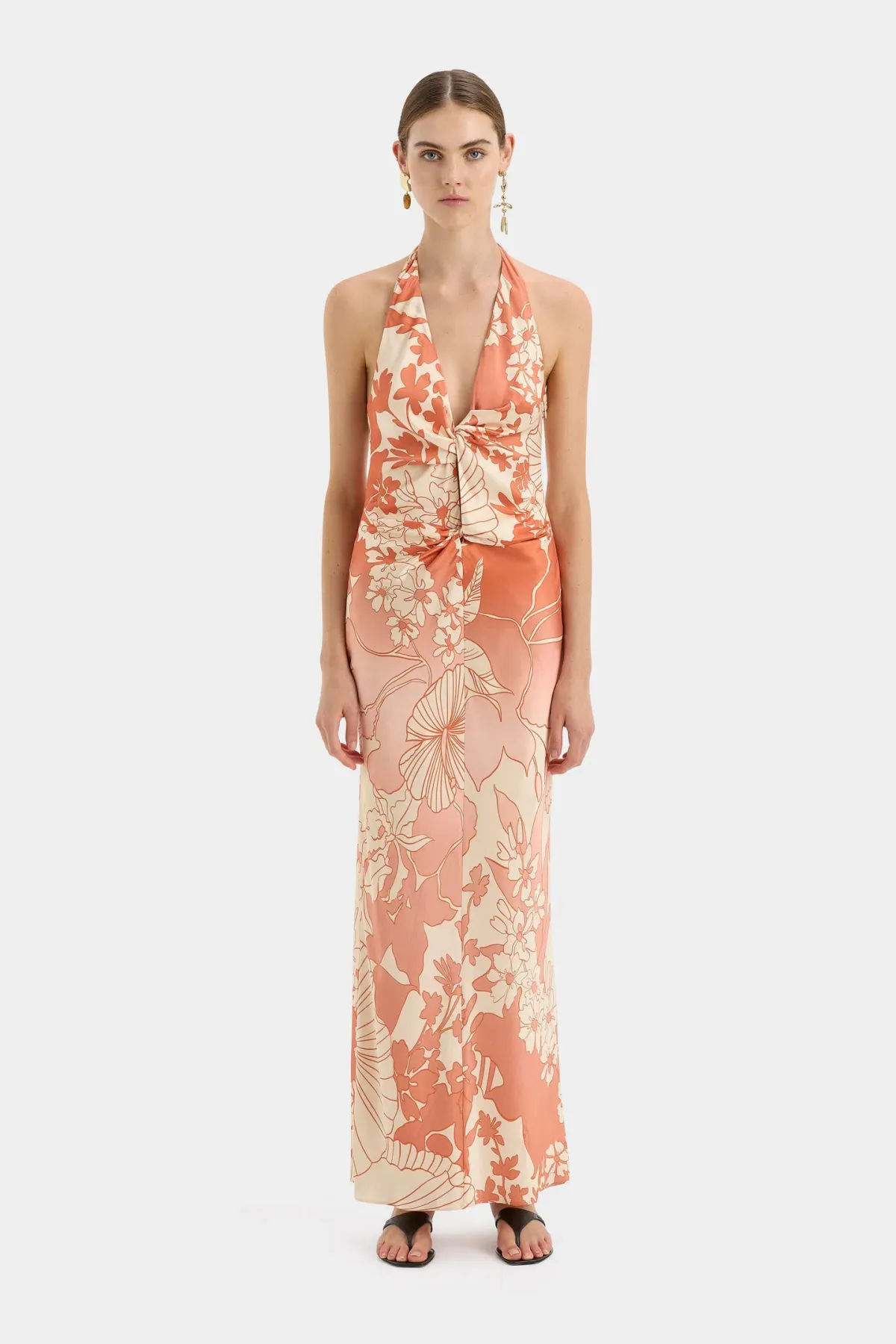 Sir the Label Como Twist Dress in Paradiso Print Size 10 - Image 1