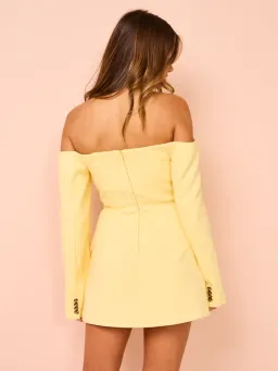 Sir the Label Sandrine Tailored Mini Dress Limone Size 1 / AU 8 for rent on The Volte - image 3