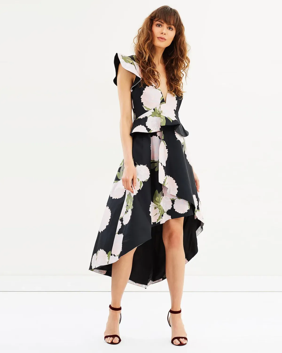 Talulah New Woman Asymmetrical Midi Dress Floral Size 12 - Image 5