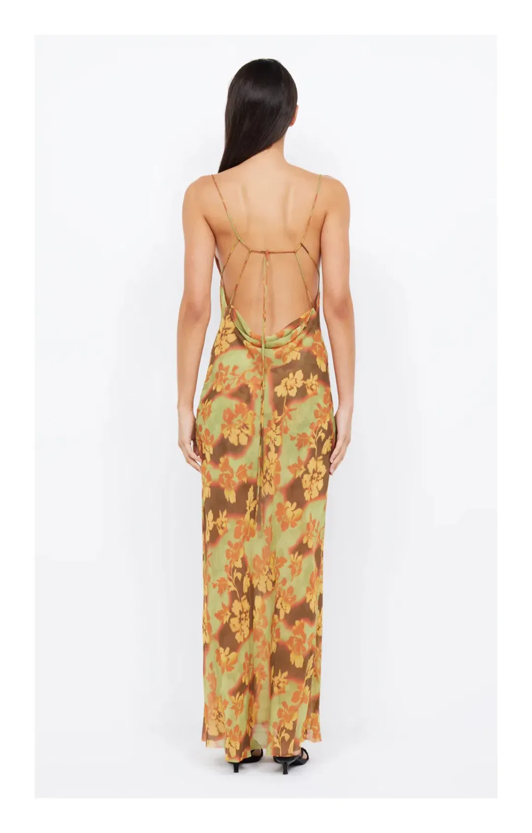 Bec & Bridge Drew Split Maxi Dress Hibiscus Patchwork Size 6 for rent on The Volte - main image