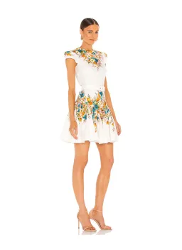 Zimmermann Estelle Tie Mini Dress in Cream Floral Size 2/ AU 12 for rent on The Volte - image 2