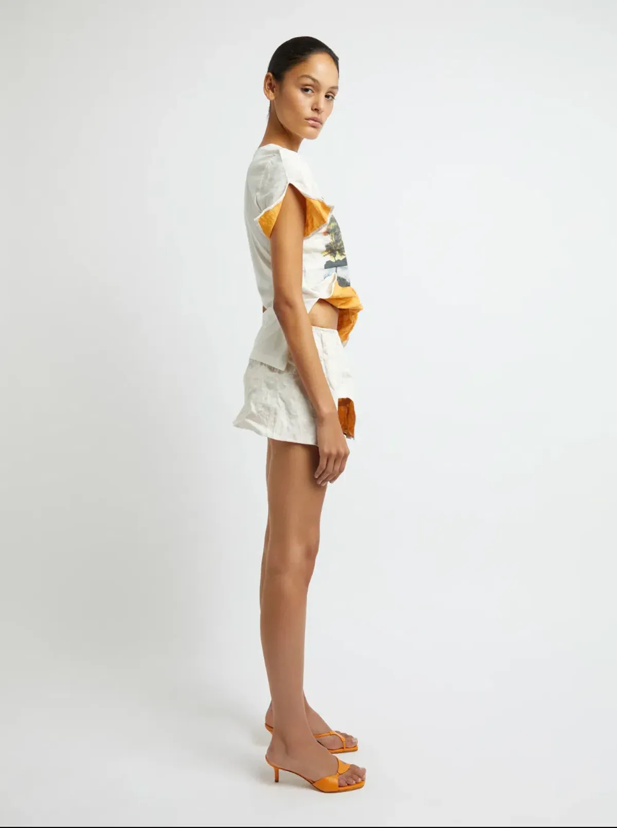 Christopher Esber Lost Souvenir Crushed Tee Size 8 & Mini Skirt Size 10 Print - Image 2