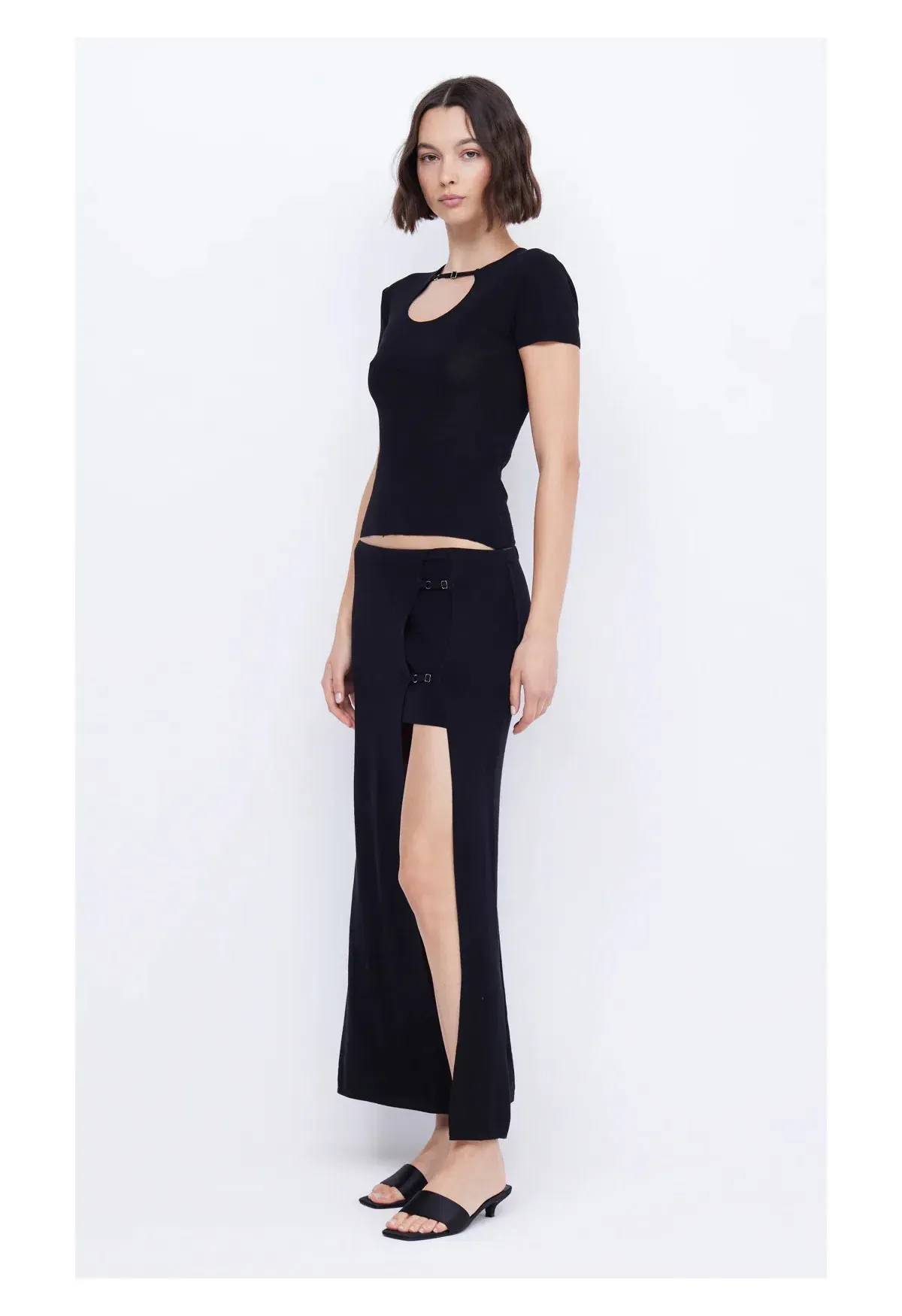 Bec and Bridge Caspian Knit Maxi Skirt Black Size S - Image 2
