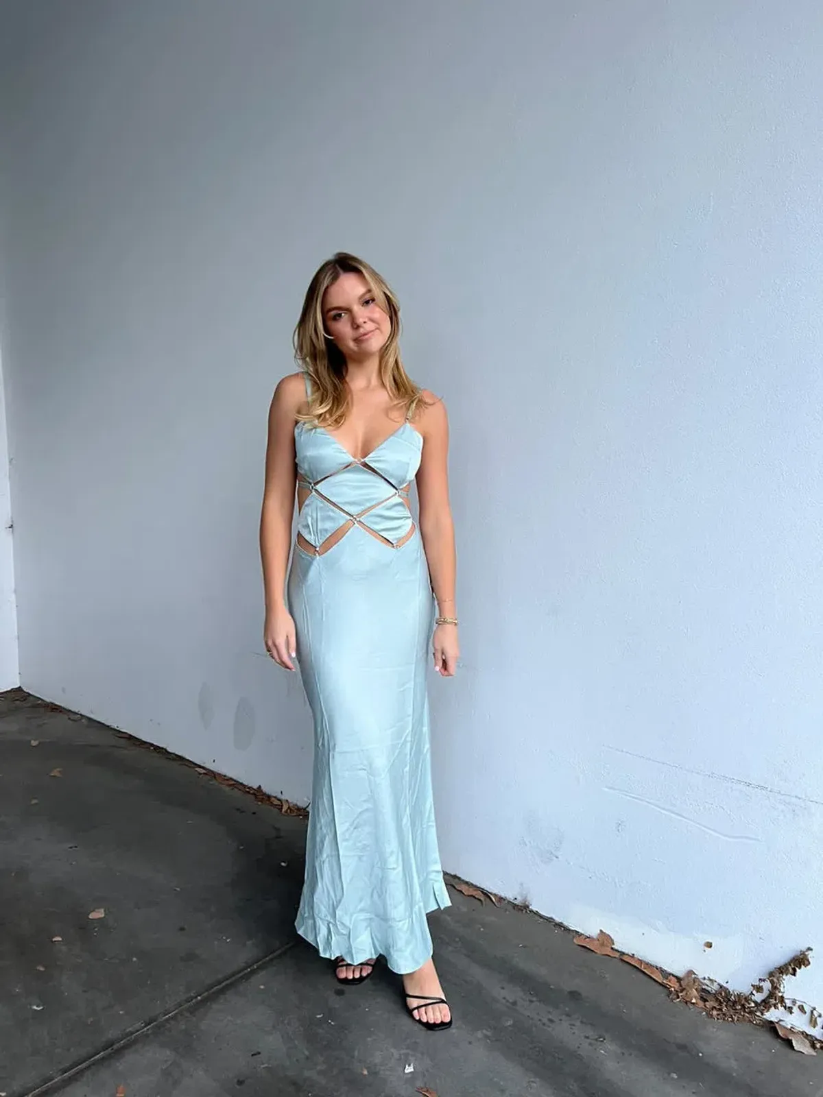 Bec and Bridge Diamond Days Strap Maxi Dress Blue Size 14 - Image 1