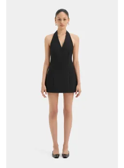 Sir the Label Sandrine Halter Mini Dress Black Size AU 10 for rent on The Volte - image 1
