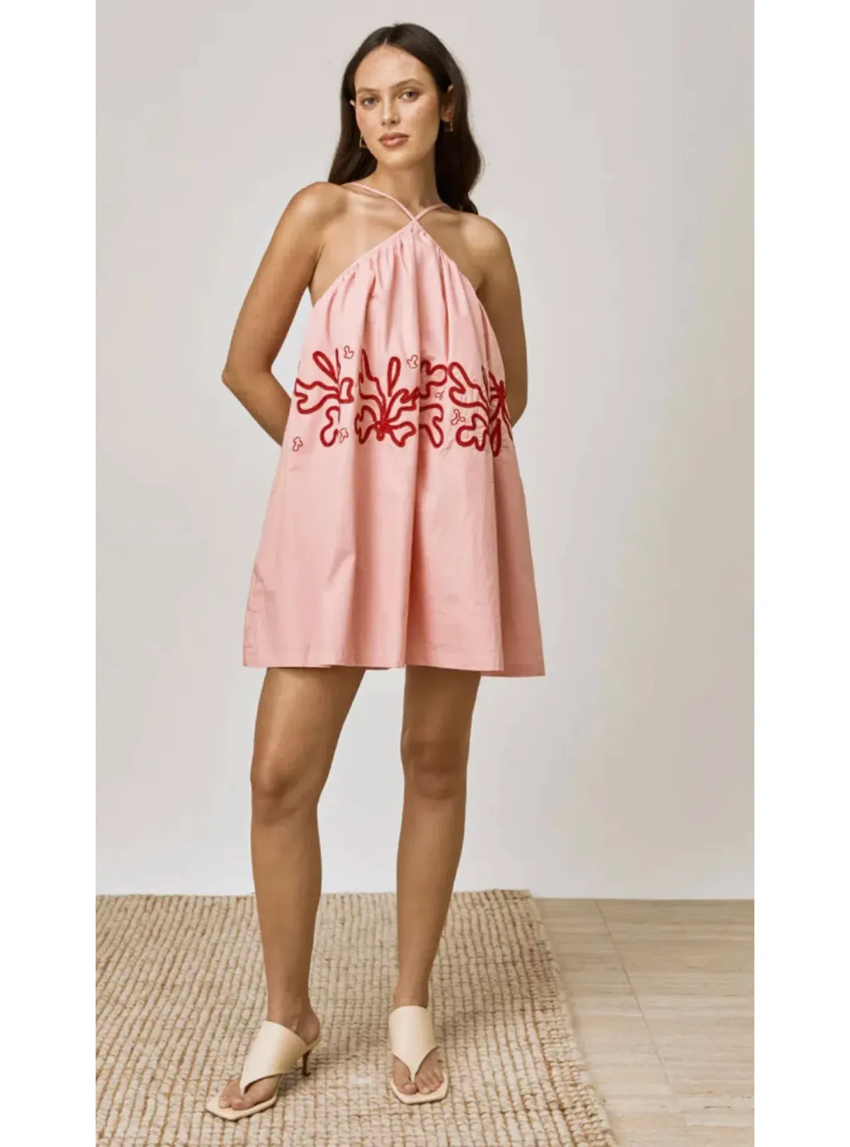 Mon Renn Mystique Mini Dress Strawberry Swirl Size XS / AU 6 for rent on The Volte - main image