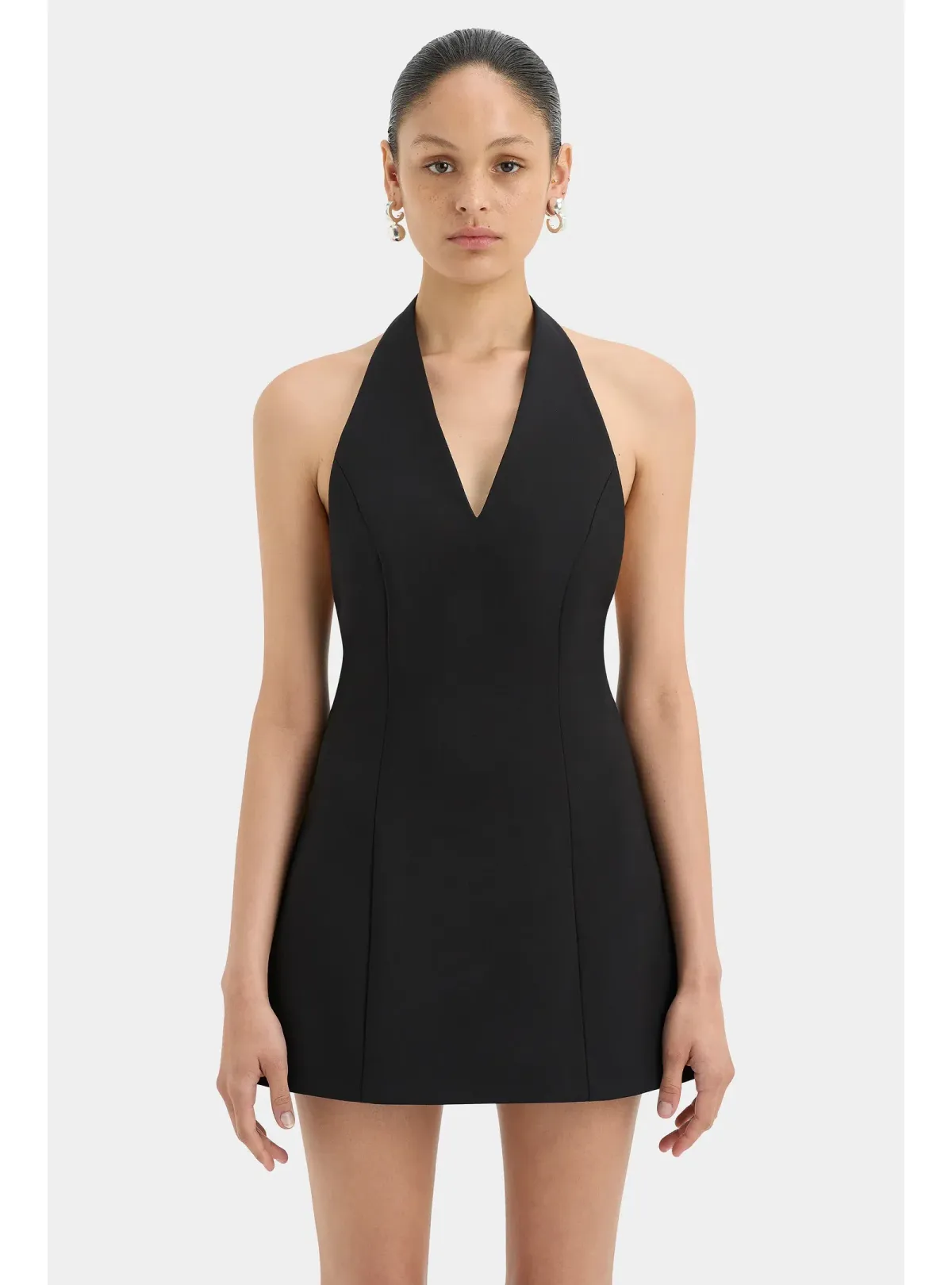 Sir the Label Sandrine Halter Mini Dress Black Size AU 12 - Image 2