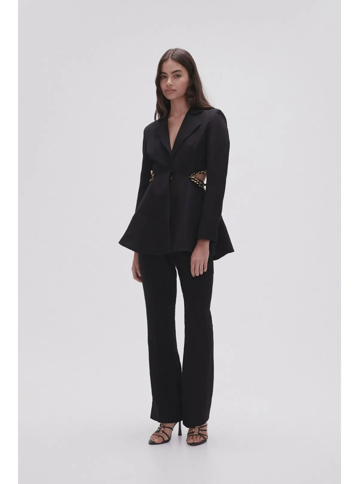 Aje Opal Backless Chainlink Jacket Black Size AU 10 - Image 1