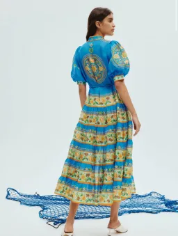 Alemais Linda Tiered Midi Dress Floral Size 10 for rent on The Volte - image 3