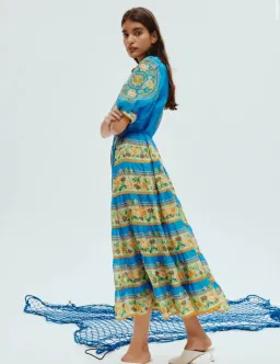Alemais Linda Tiered Midi Dress Floral Size 10 for rent on The Volte - image 2