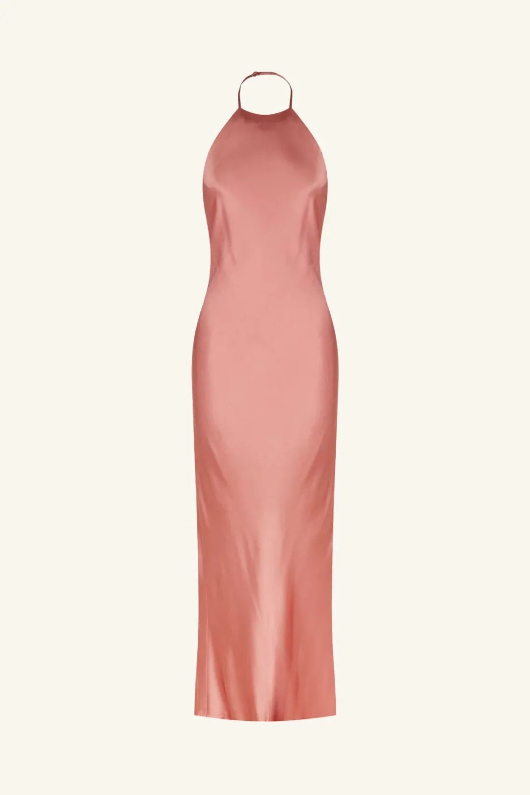 Shona Joy La lune Low Back Halter Neck Midi Dress Antique Rose Size 8 for rent on The Volte - main image