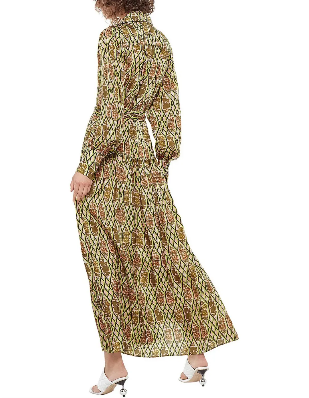 Manning Cartell Sugar Pop Long Sleeve Shirt Dress Floral Size 10 for rent on The Volte - main image