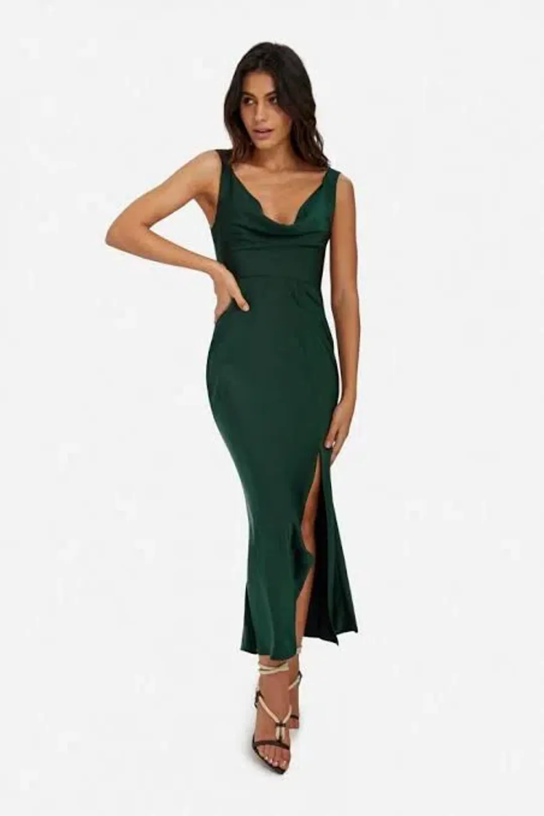Sheike Macy Cowl Dress Sz14 Forest Size AU 14 for rent on The Volte - main image