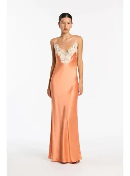 Sir the Label Danseurs Lace Slip Dress Peach Size 3 / AU 12 for rent on The Volte - image 1