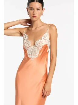 Sir the Label Danseurs Lace Slip Dress Peach Size 3 / AU 12 for rent on The Volte - image 2