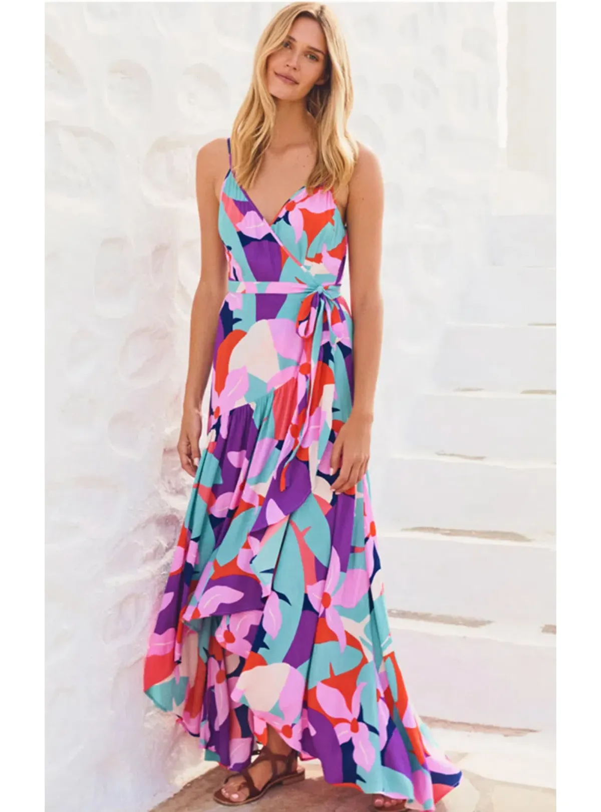 Mister Zimi Eden Maxi Dress In Bali Print Size AU 12 - Image 1
