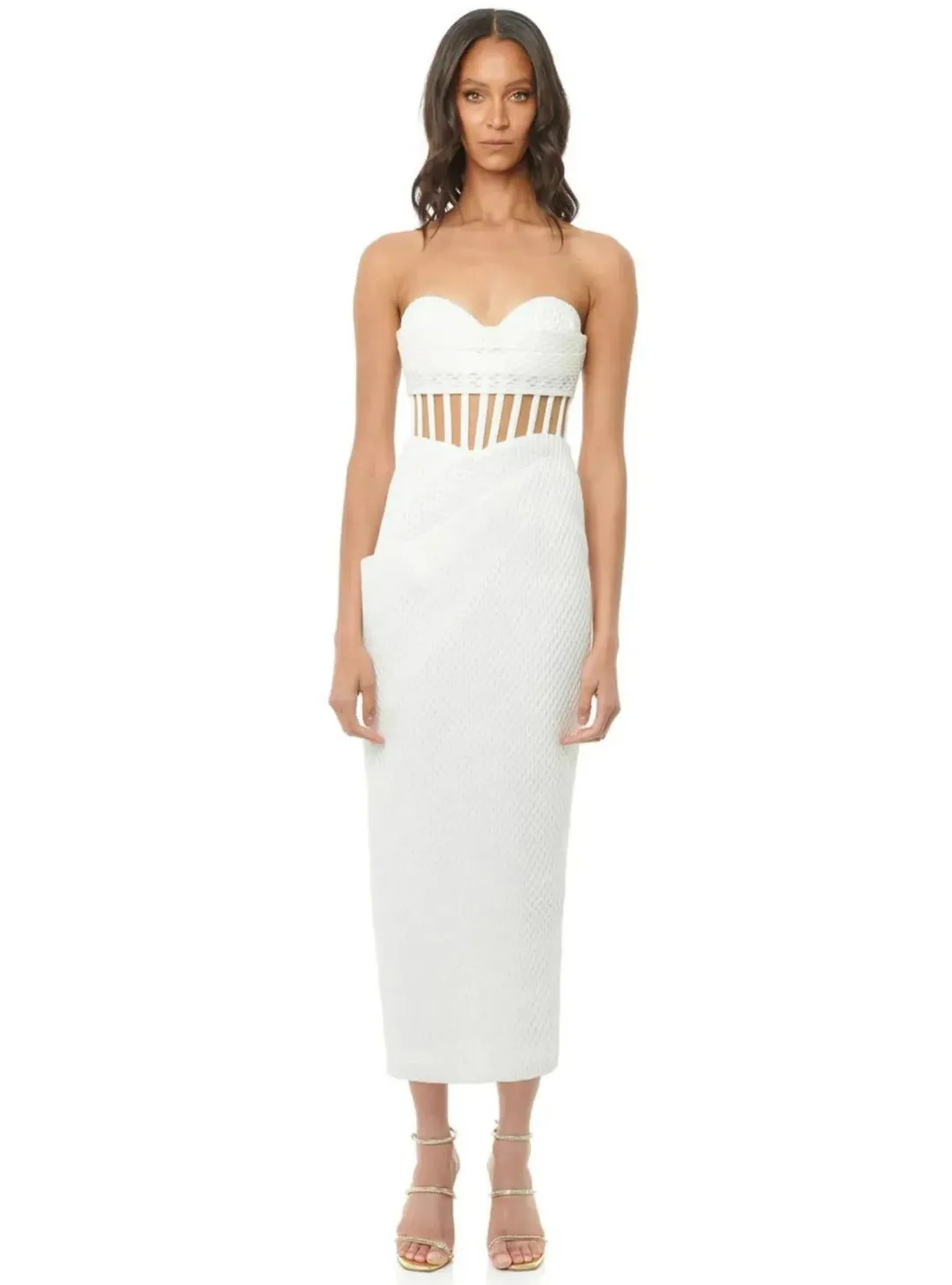 Eliya The Label Zariah Midi Dress White Size S / AU 8 for rent on The Volte - main image