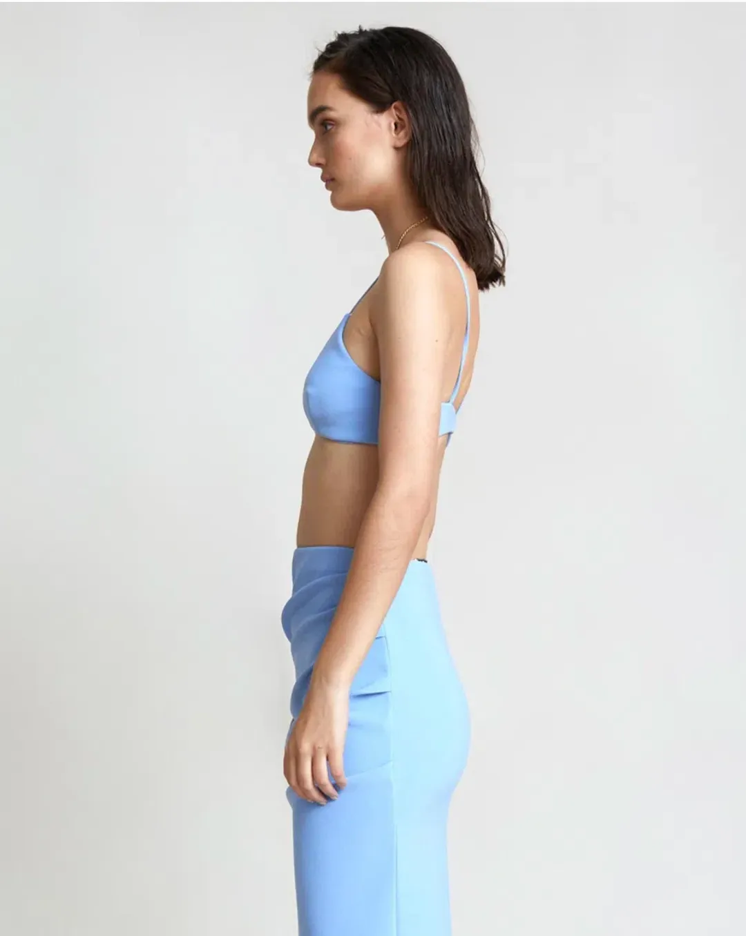 Bec and Bridge Noa Bralette and Midi Skirt Set Blue Size AU 6 for rent on The Volte - main image